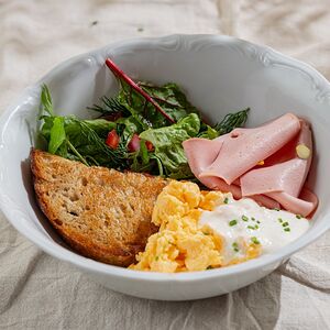 Скрэмбл с мортаделлой 