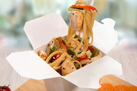 Удон сливочный с курицей