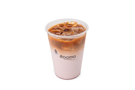 Айс-латте Малина с бобами тонка