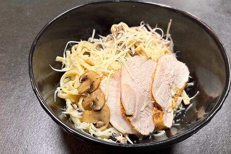 Курица и грибы 