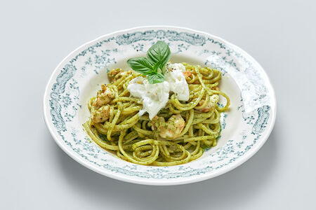 Лингвини Песто с креветками