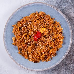 Жареный рис с говядиной и кимчи