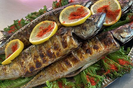 Скумбрия на мангале 