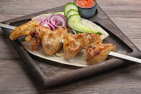 Шашлык из куриных крыльев