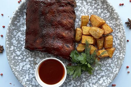 Свиные рёбрышки BBQ
