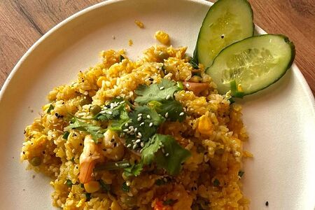 Жаренный рис с морепродуктами