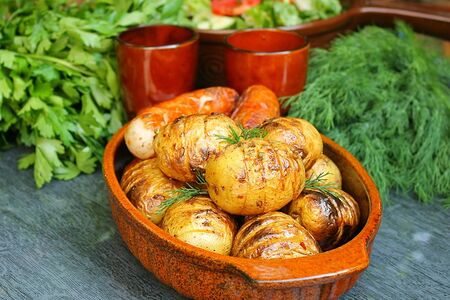 Картошка на мангале