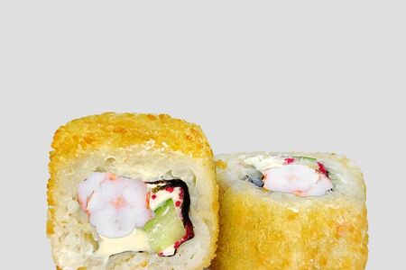 Жареный ролл с креветками