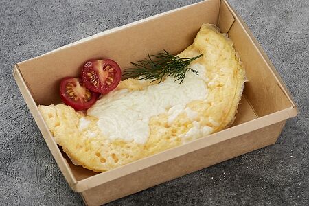 Омлет с сыром и зеленью