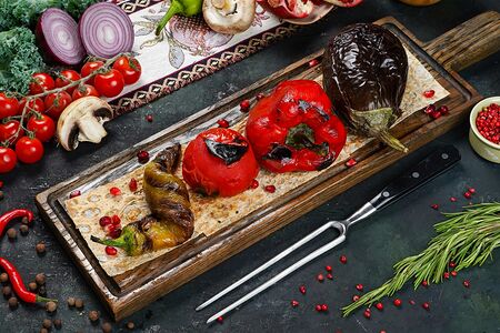 Ассорти овощей на углях