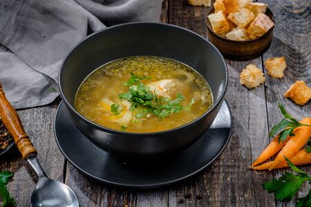 Суп Лапша куриная по-домашнему