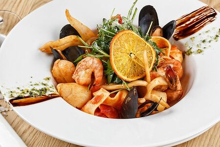 Тальятелле с морепродуктами