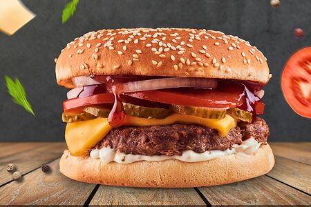 Брусничный бургер