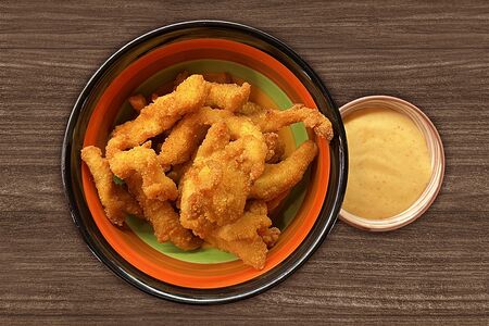 Куриная стружка с медовой горчицей