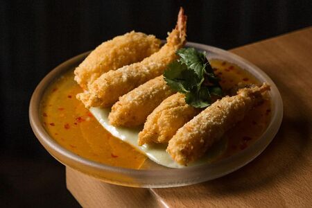 Тигровые креветки в темпуре