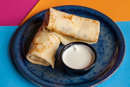 Блинчики с ветчиной и сыром