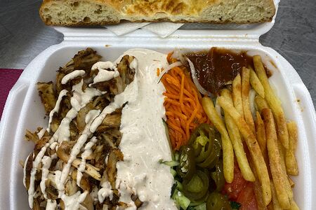 Шаурма на тарелке