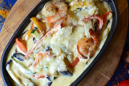 Креветки В сливочном соусе