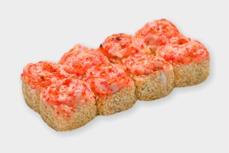 Запеченный с лососем в кунжуте