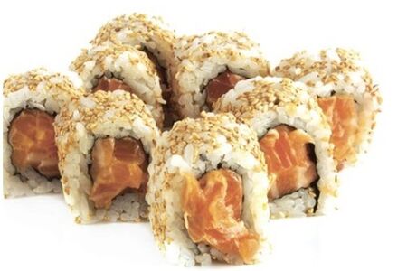 Ролл с острым лососём