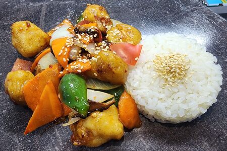 Свинина вок в кисло-остром соусе