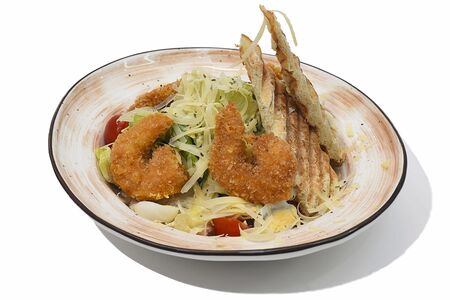 Салат Цезарь с креветкой