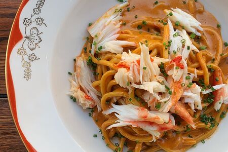 Спагетти с дальневосточным крабом