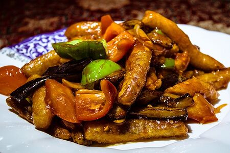 Кета жареная с луком №78