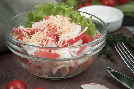 Салат Крабовый со свежим огурцом