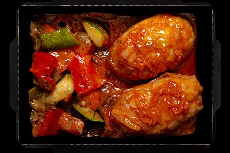 Ленивые голубцы с овощным соте