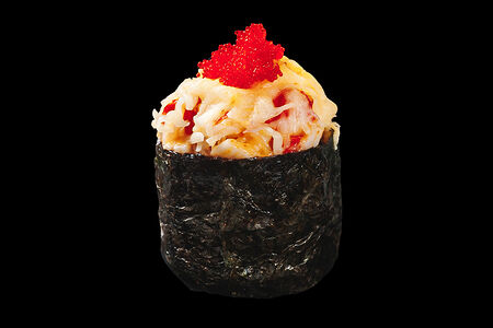 Гункан запеченный со снежным крабом