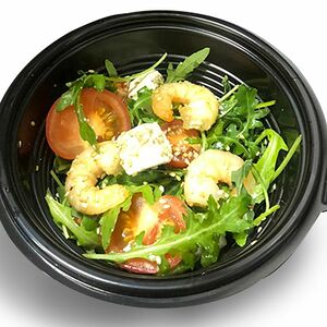 С руколой и креветками