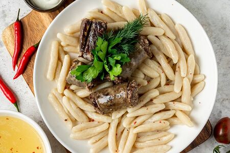 Хинкал галушки с курицей