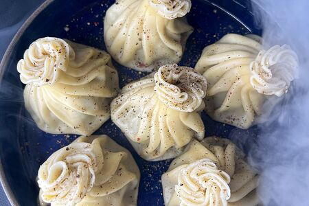 Хинкали со свининой и говядиной