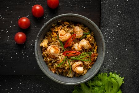 Тяхан с креветкой