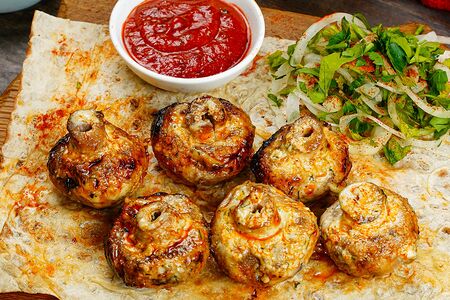 Шампиньоны на углях