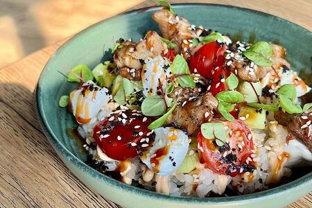 Боул с курицей терияки