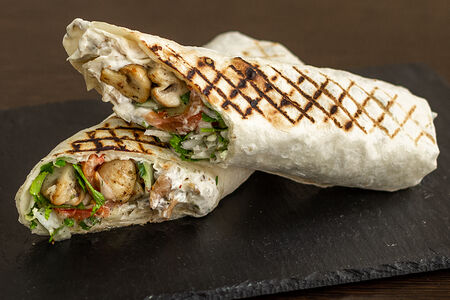 Шаурма грибная со свининой