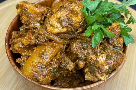 Чахохбили из курицы и картошки