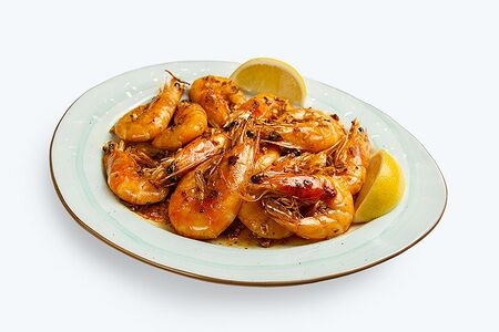 Греческие креветки фламбе