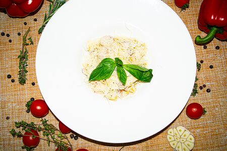 Феттуччине с белыми грибами