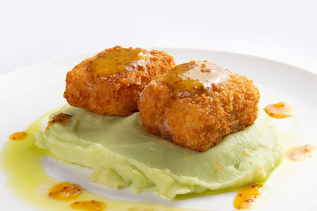 Рыбные биточки с пюре