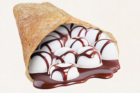 Блин с маршмеллоу с бельгийским шоколадом