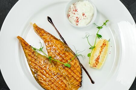 Стейк из семги гриль