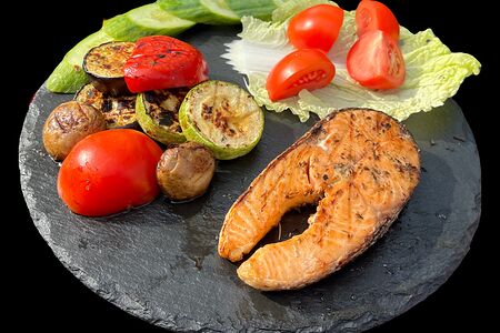 Шашлык из стейка семги