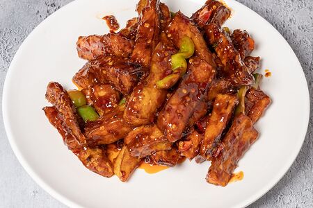 Жареные баклажаны с рыбным вкусом