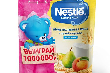 Nestle Каша мол мульт/Груша/Персик с 6мес