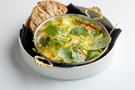 Шакшука с кремом из брынзы