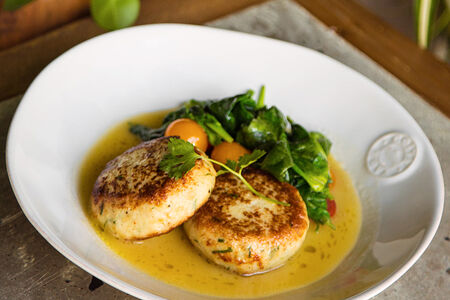 Котлеты из щуки со шпинатом