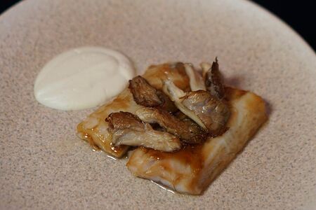 Судак с муссом из сельдерея